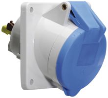 Presa INS CEE Bals obliqua 32A 5P 230V 9h IP44 Ni 85×85mm QC