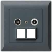 Prise multimédia ENC kallysto.line R/TV 4dB 2GHz anthracite