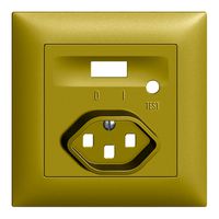 Frontset EDIZIOdue zu FI-Steckdose olive