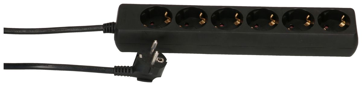 Presa multipla MH Kopp 6×Schuko 1.4m 3×1.5mm² nero