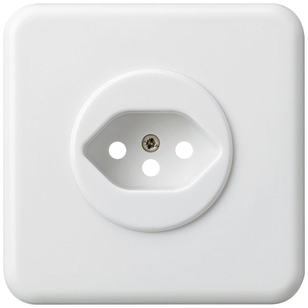 UP-Frontset basico Typ 13 86×86mm weiss mit Kinderschutz