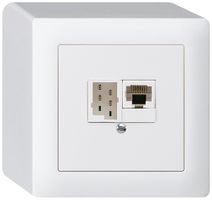 Boîte AP kallysto 1×RJ45u+1×TT83 blanc