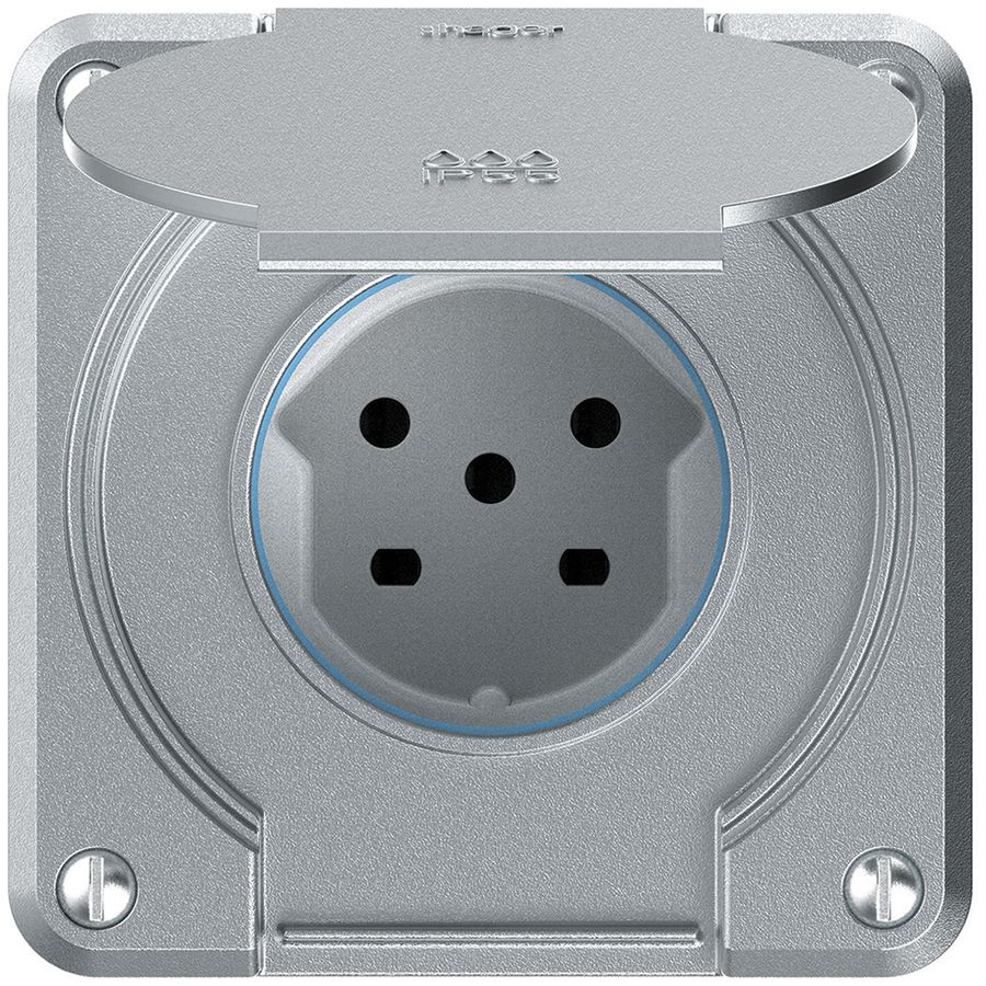 Steckdose robusto 1×Typ 15 IP55 aluminium