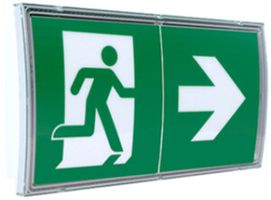 Lampada di segnalazione d'emergenza LED AWPX-W-411-AT 3.2W 1h 320×168×68mm