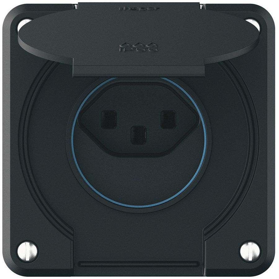 Steckdose robusto 1×Typ 23 IP55 schwarz
