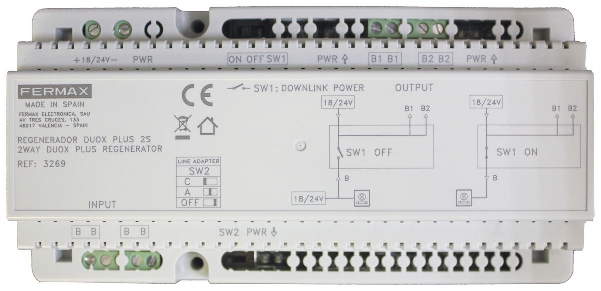 REG-Signal Regenerator Fermax DUOX 1IN/2OUT 10TE