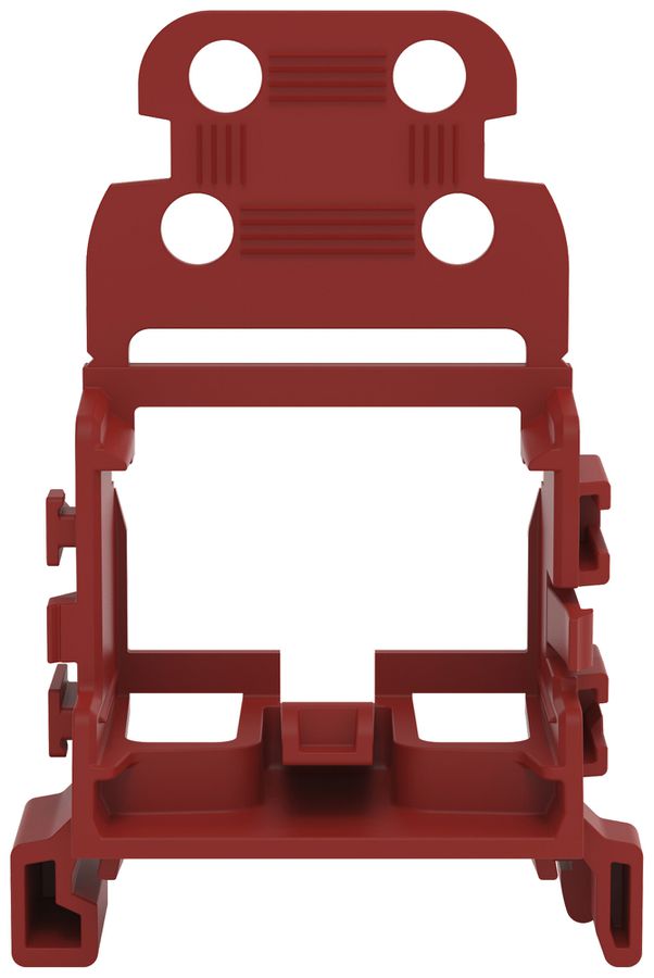 Befestigungsadapter WAGO 221 mit Zugentlastung 10L×4mm² TH35 rot
