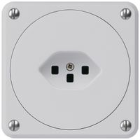 UP-Steckdose robusto Typ 23 grau ohne Klappdeckel