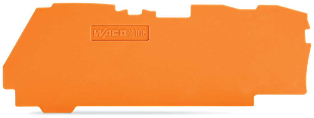 Plaque d.recouvrement/intermédiaire WAGO TopJob-S 1mm 3L orange pour série 2106