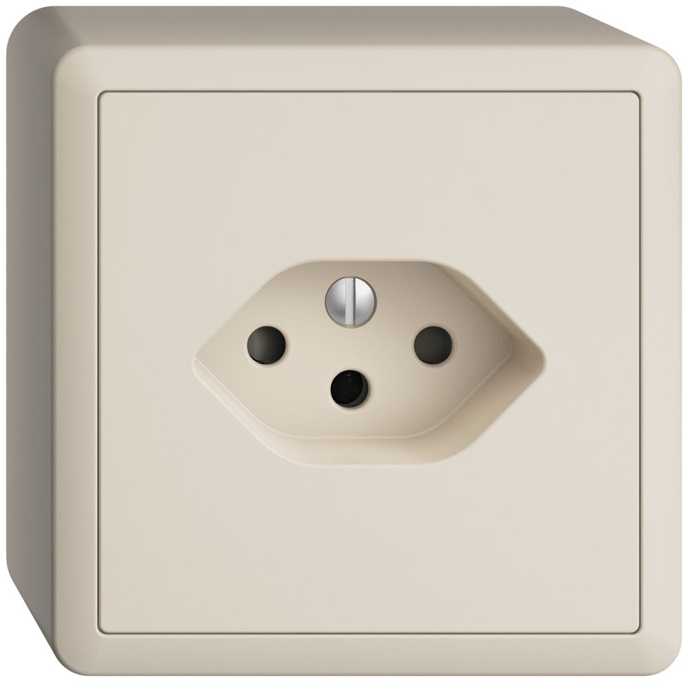 Presa AP EDIZIOdue T13 crema, con shutter