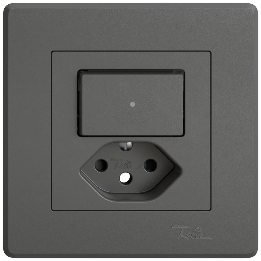 Kit di montaggio INC EDIZIO.liv SNAPFIX® combi.T13 1 tast.lent.front.shutter grs