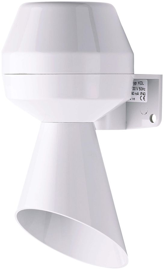 Avertisseur Comax KHP2.024.2, 24VDC 26mA 92dB IP43 152×75×80mm, gris clair