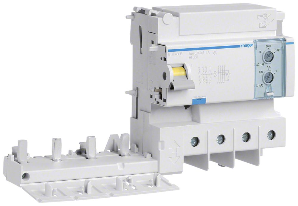 Bloc différentiel Hager 4pôles 230…400V 0.3…1A A 125A