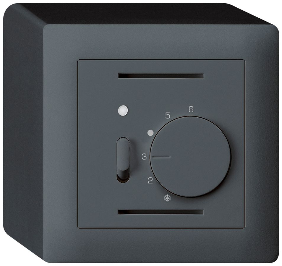 Thermostate d'ambiance AP kallysto anthracite avec interrupteur