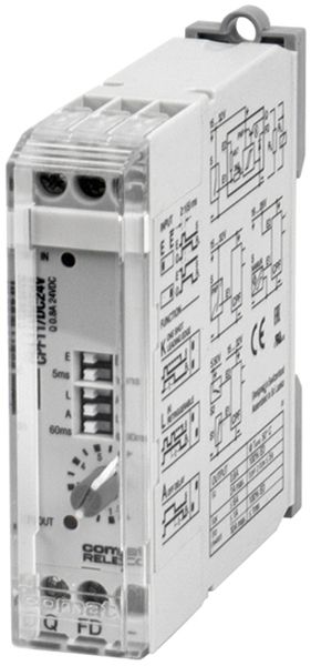Relè a tempo ComatReleco CPF11, 24VDC, formatore di impulsi 1-canale