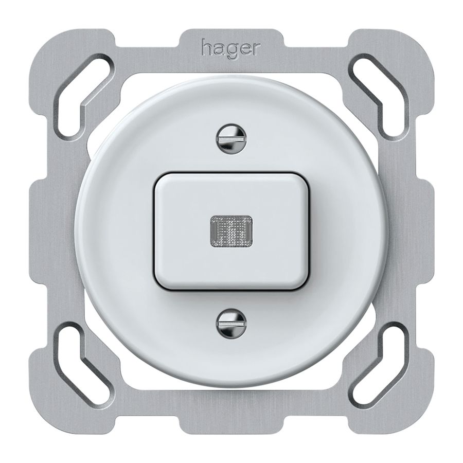 UP-Leuchtdruckschalter origin Sch 3 LED 77×77mm weiss