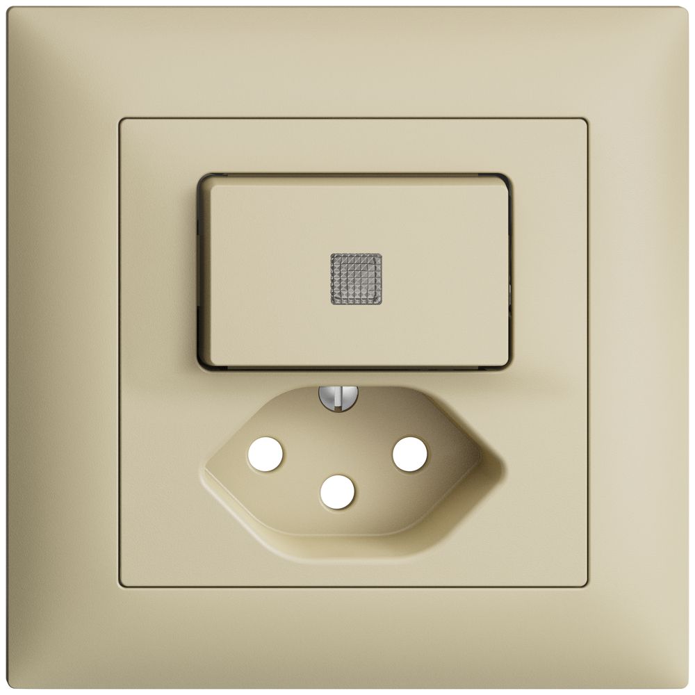 Kit frontale INC EDIZIOdue vanille 88×88mm T13 con lente, prot.bamb.