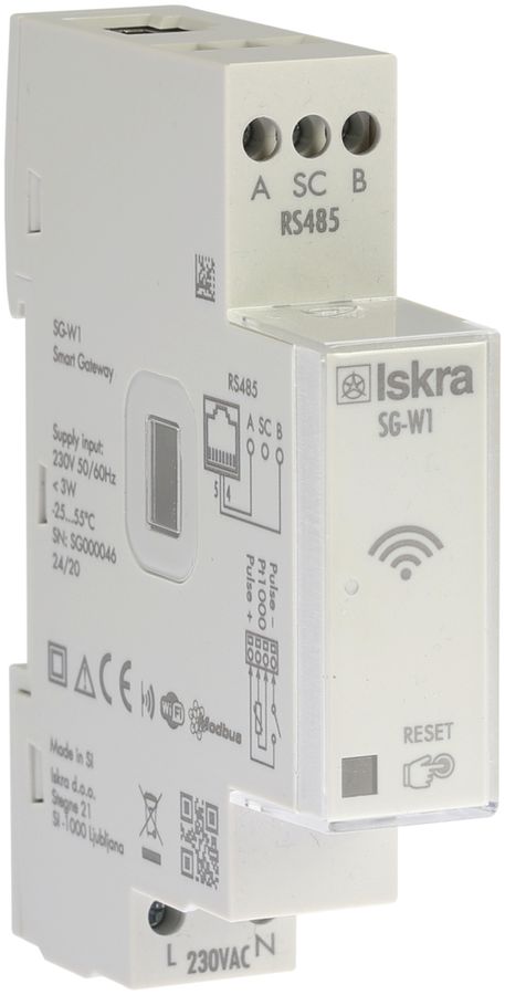 Gateway Smart AMD WIFI, 230V, RS485, 2 porte IR serie, 1UM, 18×90×60mm