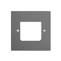 Frontplatte ITplus ADSL EDIZIOdue dunkelgrau, 3×RJ/1×T+T