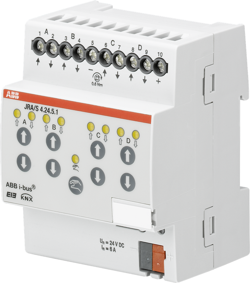 Actionneur de jalousie KNX AMD 4-fois 6A 24VDC, manuel