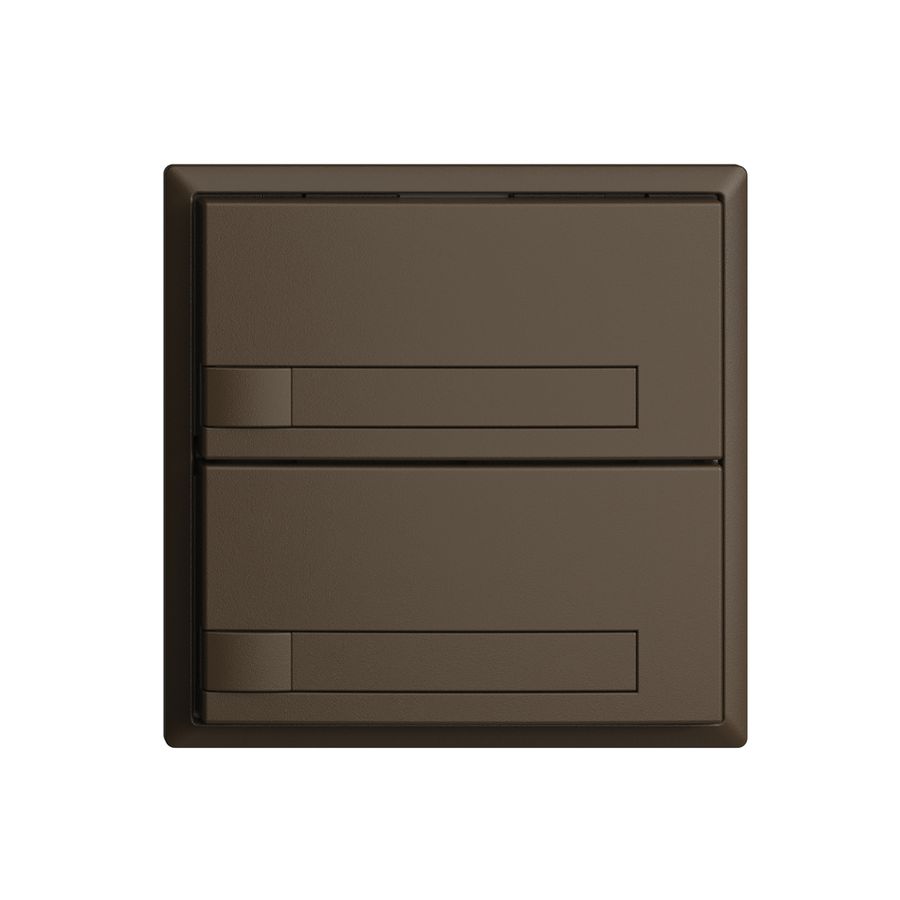 KNX-Taster RGB EDUE, 250mW, o.LED, m.Papiereinlage, 2×Taste, 1×Tastenb., cof