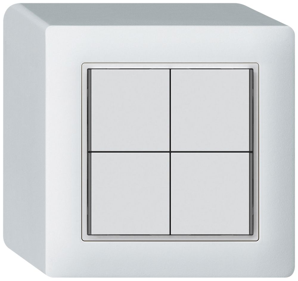 Poussoir KNX AP KAL 4×touches 4×points actionnables LED blanc