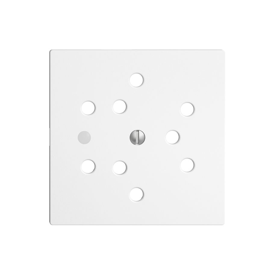 Frontset EDIZIOdue weiss 60×60mm 3×T12 mit Linse