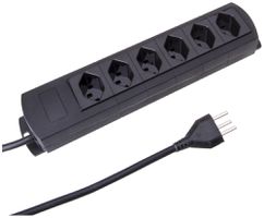 Steckdosenleiste MH 6×T23 Prime-Line Td 3×1.5mm² 3m schwarz