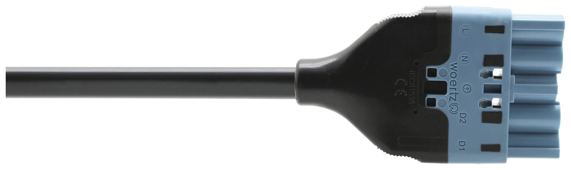 Anschlussleitung Woertz 49345/C2 5×1.5mm² 250V 16A 6m bl Stecker-frei Cca