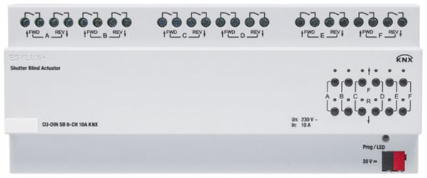 Actionneur de jalousie AMD KNX 12-fois 10A 6 canal
