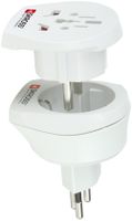 Adattatore Single Travel 10A 250V World t.CH/EU 53×60×72 bianco