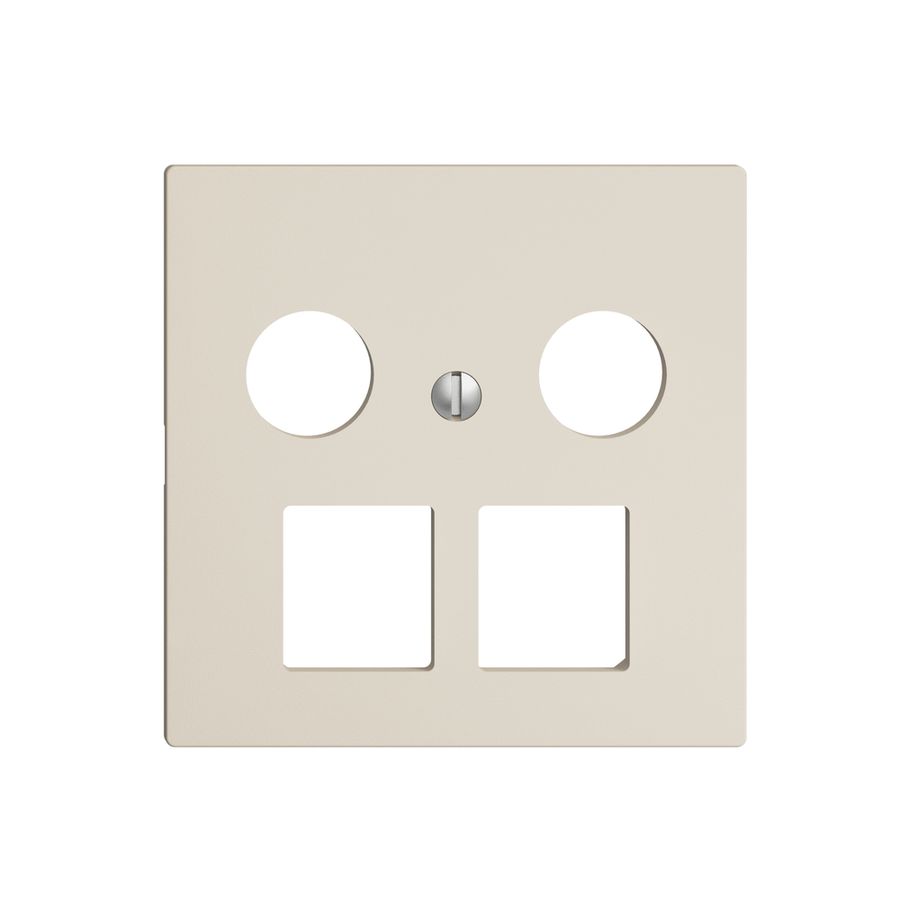 Kit de recouvrement EDIZIOdue F, p.prise multimédia, p.2×RJ45 Keystone crema