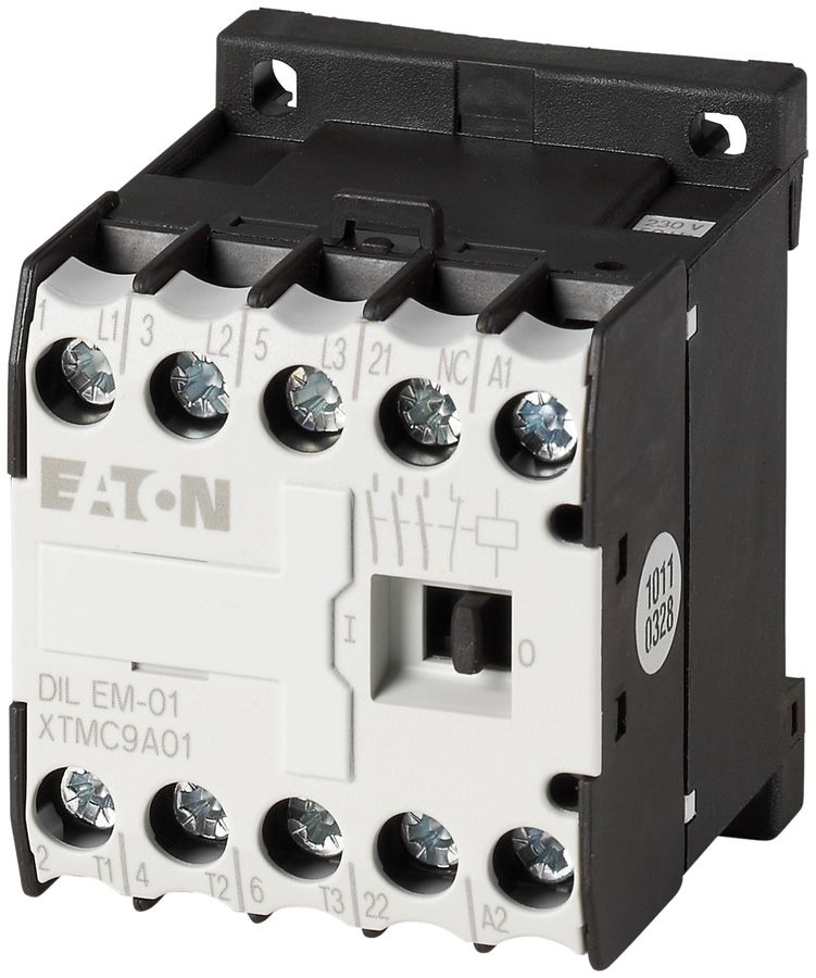 Contattore Eaton DILEM-01, 3L 48VAC 9A 4kW (AC-3) 1R