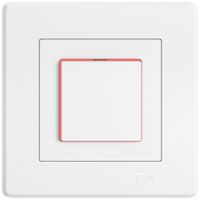 UP-Leuchtdruckschalter EDIZIO.liv SNAPFIX® 6/1L Seitenlinse KS rot ws