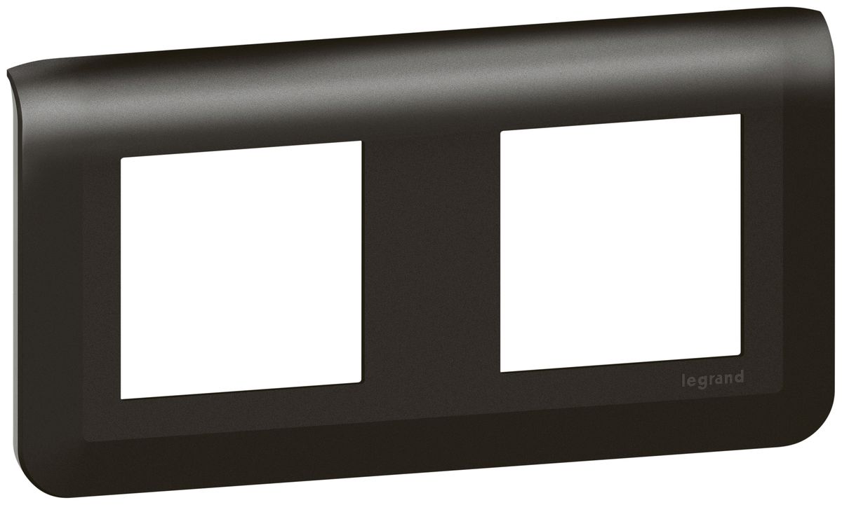 Abdeckrahmen MOS 2×2 Module horizontal schwarz matt