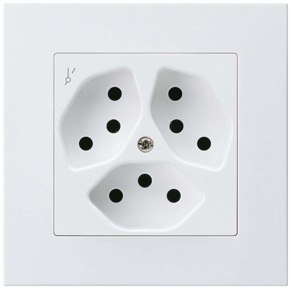 UP-Steckdose kallysto.pro 3×T13/1 weiss mit Kinderschutz