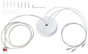 Pendelabhängung ESYLUX SVENJA WIRE PENDULUM SET 2000, mit Drahtseilen