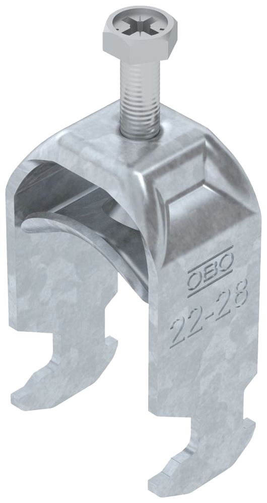 Fixation rapide BET 2056 pied à H métal 22…28mm 1×câble acier Zn-ch-im