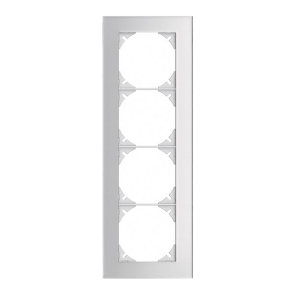 Abdeckrahmen EDIZIOdue prestige 4×1 spiegel satin