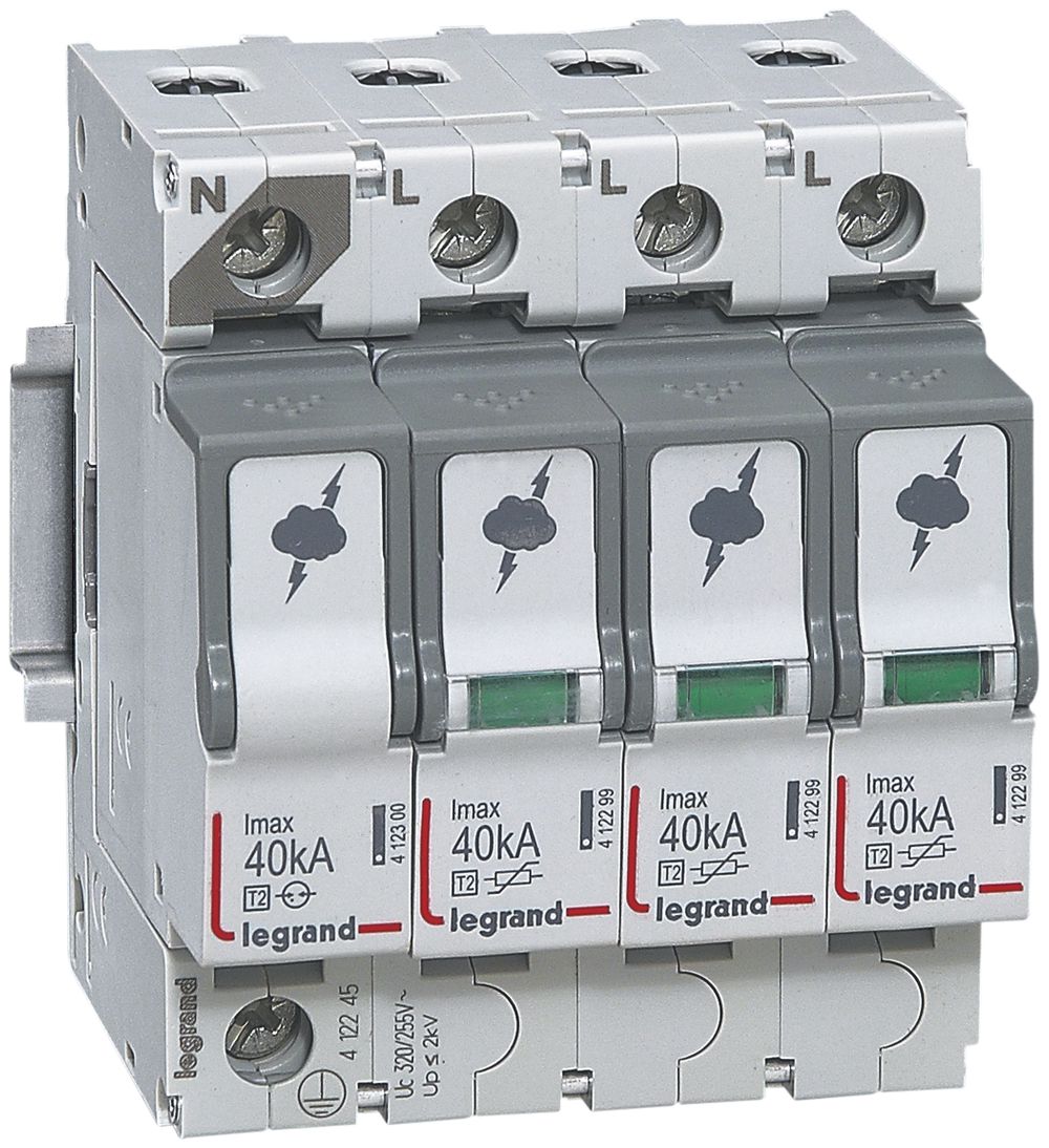 Protection surtension Legrand T2 3L+N, Imax.40kA