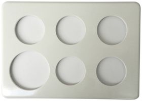 Abdeckplatte 2×3 146×206mm weiss Bohrungen: 43-43-43-43-43-58