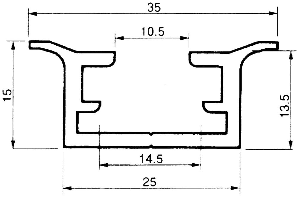 Barre profilée Almatec 35×15mm L=3m