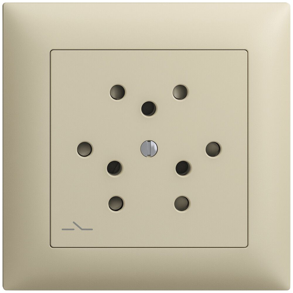 Kit frontal EDIZIOdue vanille 88×88mm 3×T12/1 avec shutter