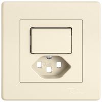 Kit de montage ENC EDIZIO.liv SNAPFIX® p.combi.T23 a.1 bouton a.lentille lat.cr