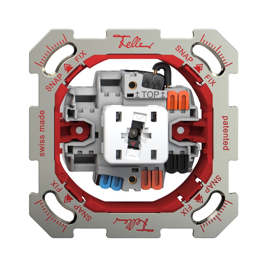 UP-Leuchtdruckschalter Feller SNAPFIX® 3/1L Seitenlinse KS rot