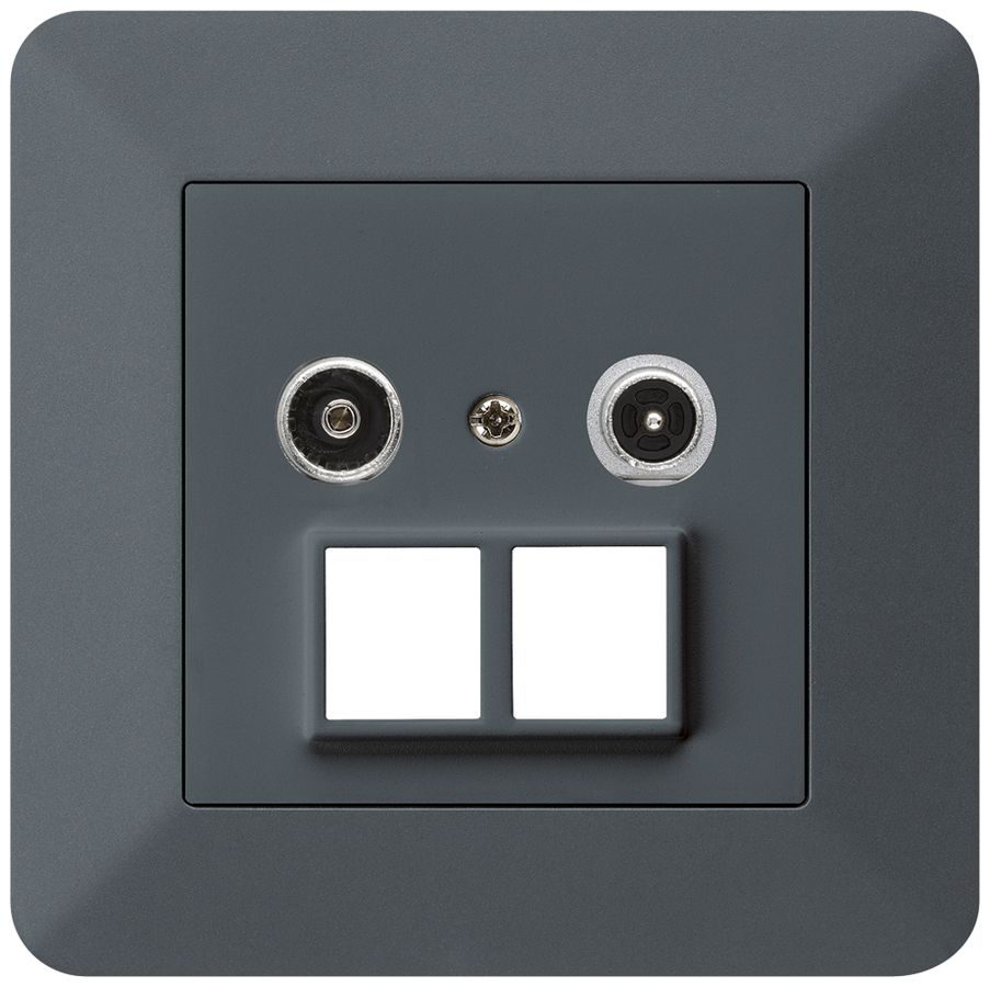 Prise multimédia ENC kallysto.trend R/TV 14dB 2GHz anthracite