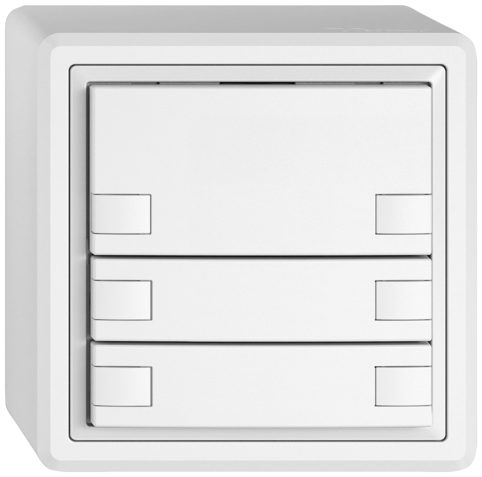 AP-Universaltaster EDIZIO.liv UNI SNAPFIX® 12…48V o.LED 6× 1-Tbed.ws