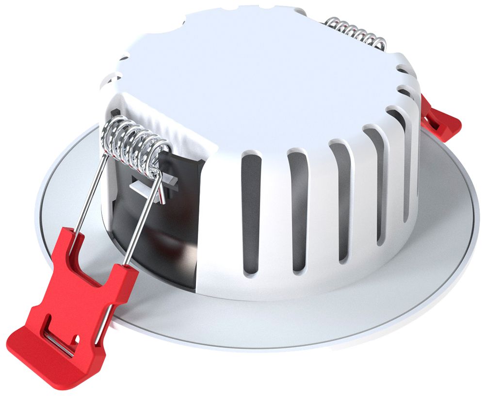 Downlight LED DOTLUX HEATspin 7W 925lm 2700…4000K IP20 WB Ø90×37mm blanc