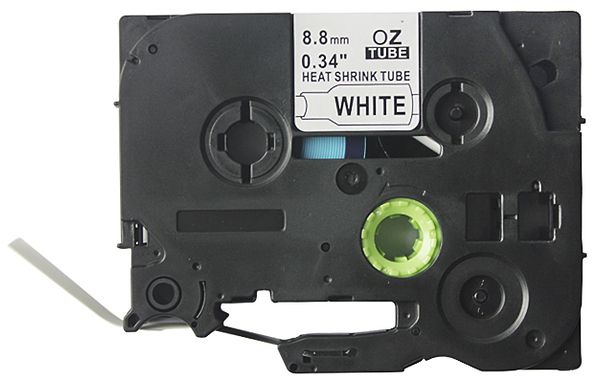 Cassetta nastro compatibile con OZE-S221, 9mm×8m, bianco/nero