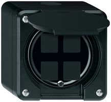 Kit de montage AP robusto droit pour 4 douilles 86×86mm noir
